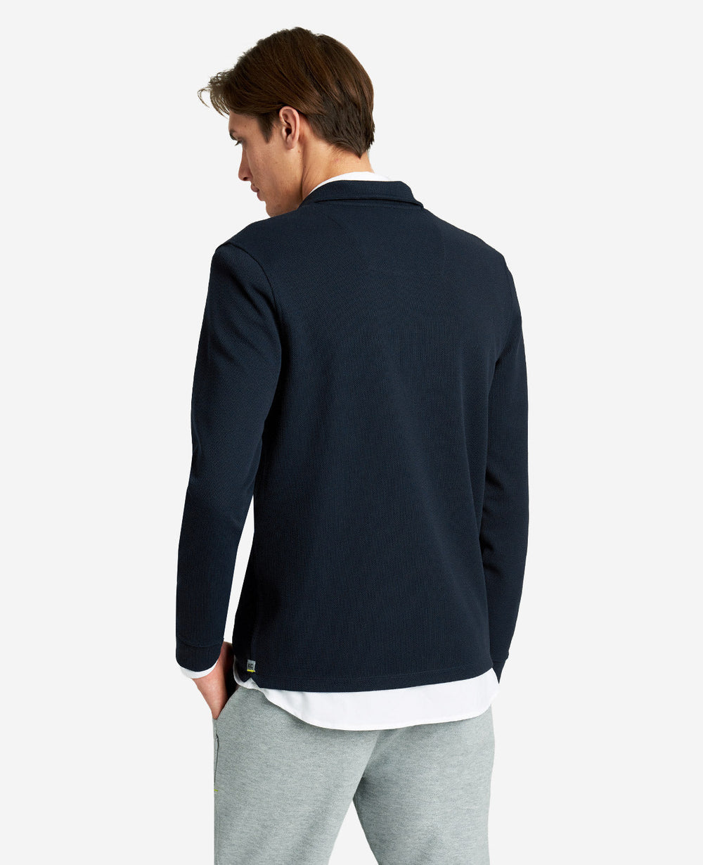 Kenneth Cole Sport Quarter-Zip Knit Pullover Navy