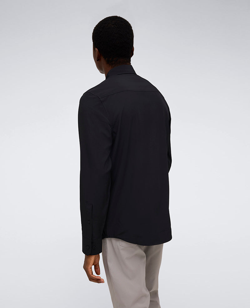 Performance Slim Fit Button Down Shirt Black
