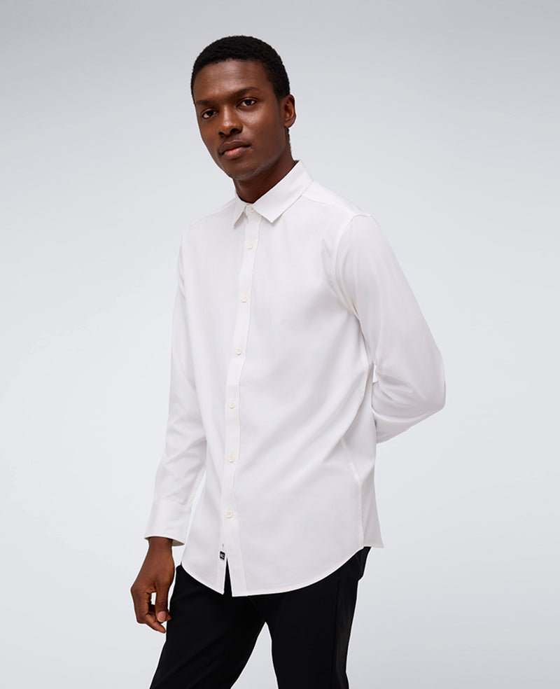 Performance Slim Fit Button Down Shirt White