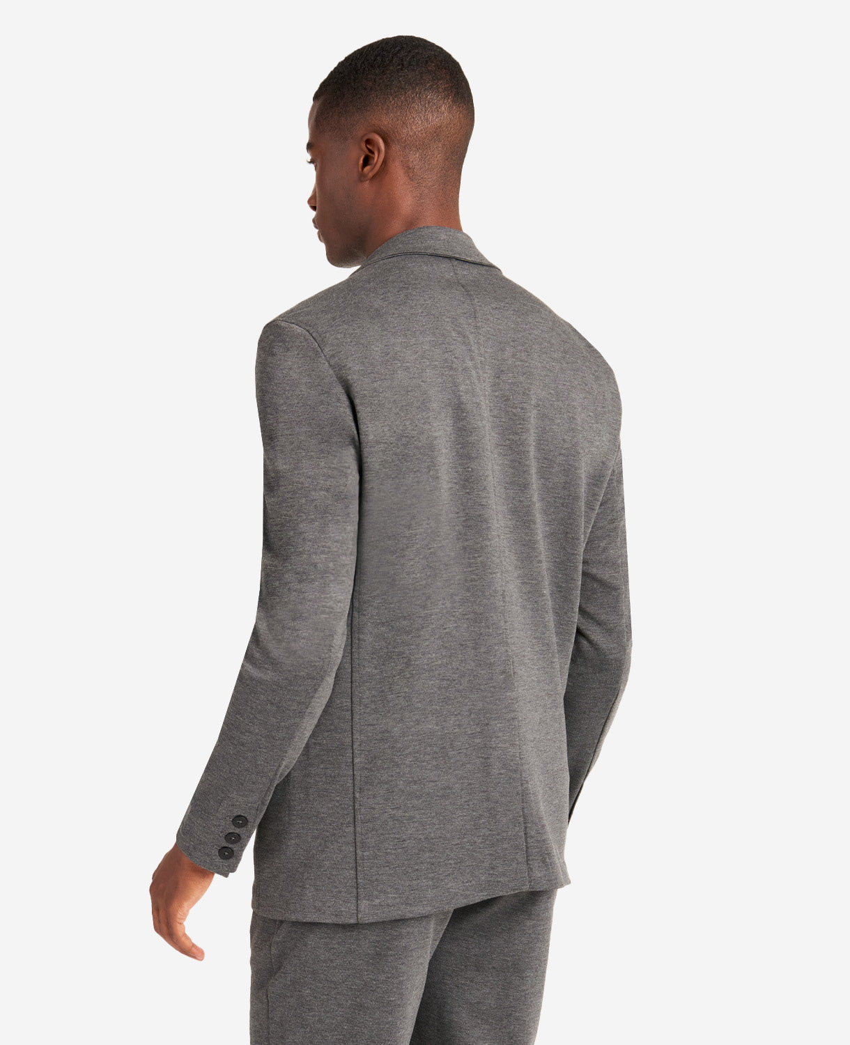 Knit Tailored Jacket Black Heather