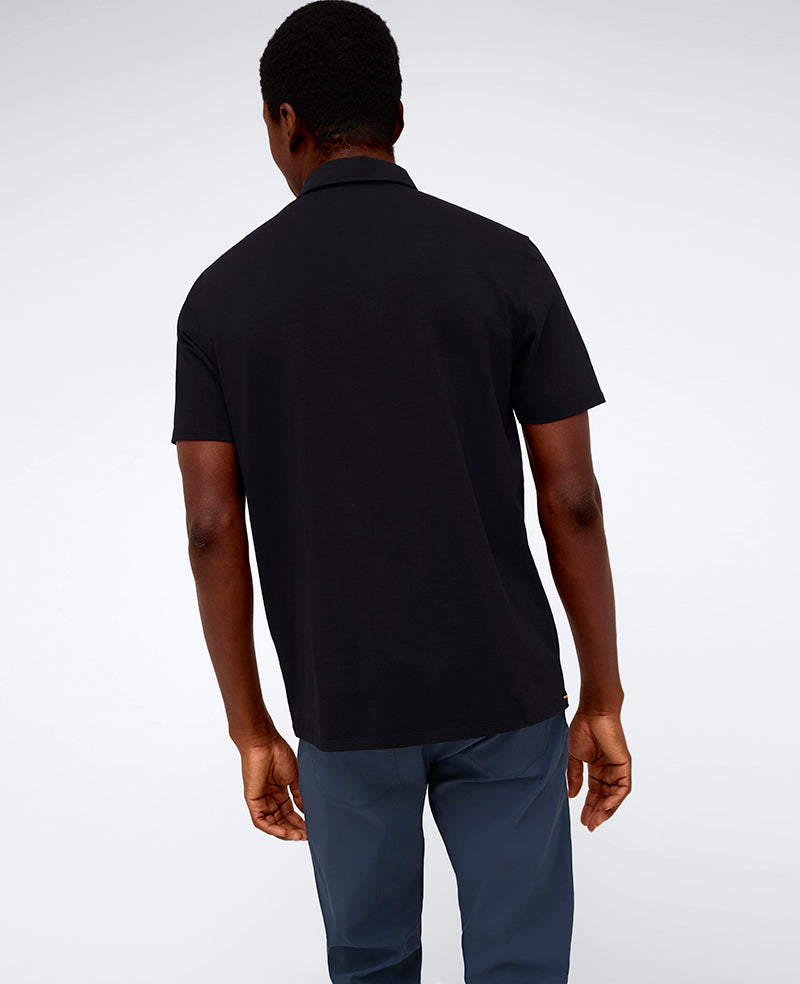 Performance Button Polo Black
