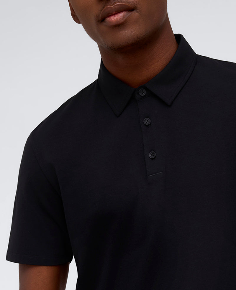Performance Button Polo Black