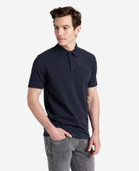 Performance Button Polo Navy