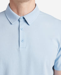 Performance Button Polo Light Blue