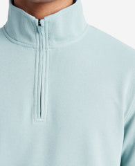 Quarter-Zip Knit Pullover Faded Blue