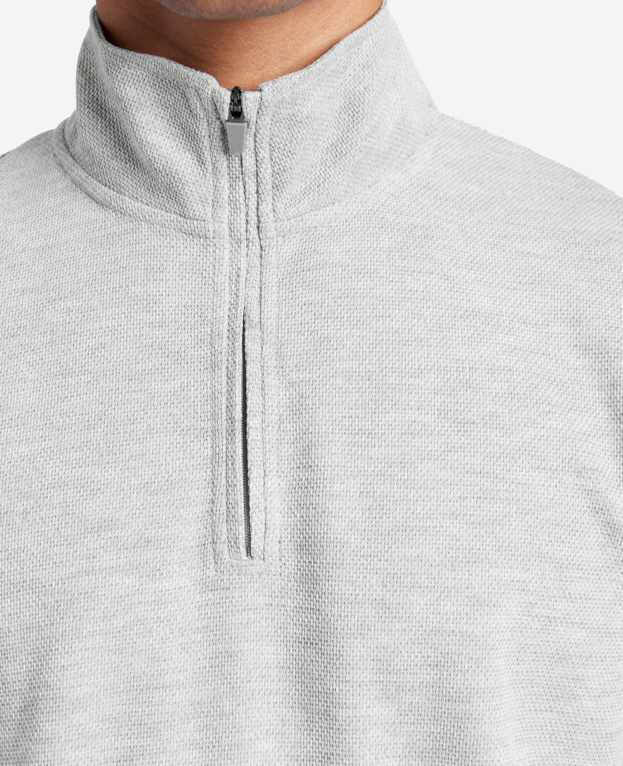 Kenneth Cole Sport Quarter-Zip Knit Pullover Heather/Grey
