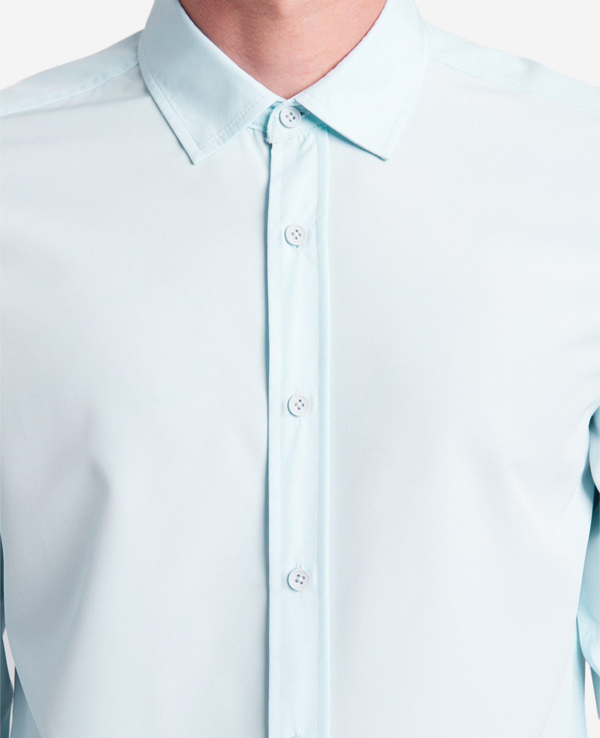 Performance Slim Fit Button Down Shirt Light Blue