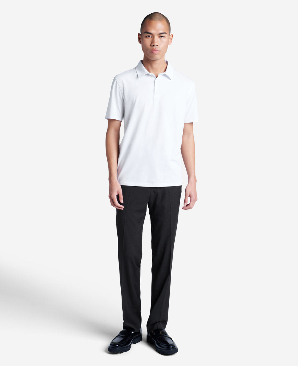 Stretch Mini Grid Slim-Fit TECHNI-COLE Dress Pant Black