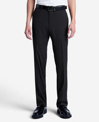 Stretch Mini Grid Slim-Fit TECHNI-COLE Dress Pant Black