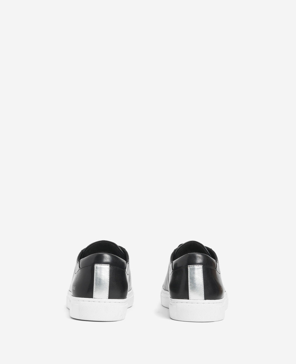 Site Exclusive! Men's Kam Leather Sneaker with Logo Black