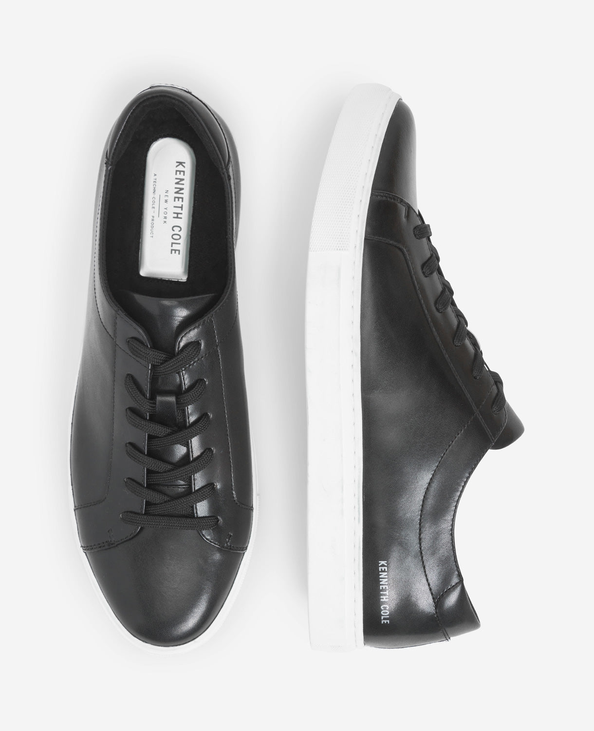 Site Exclusive! Men's Kam Leather Sneaker with Logo Black