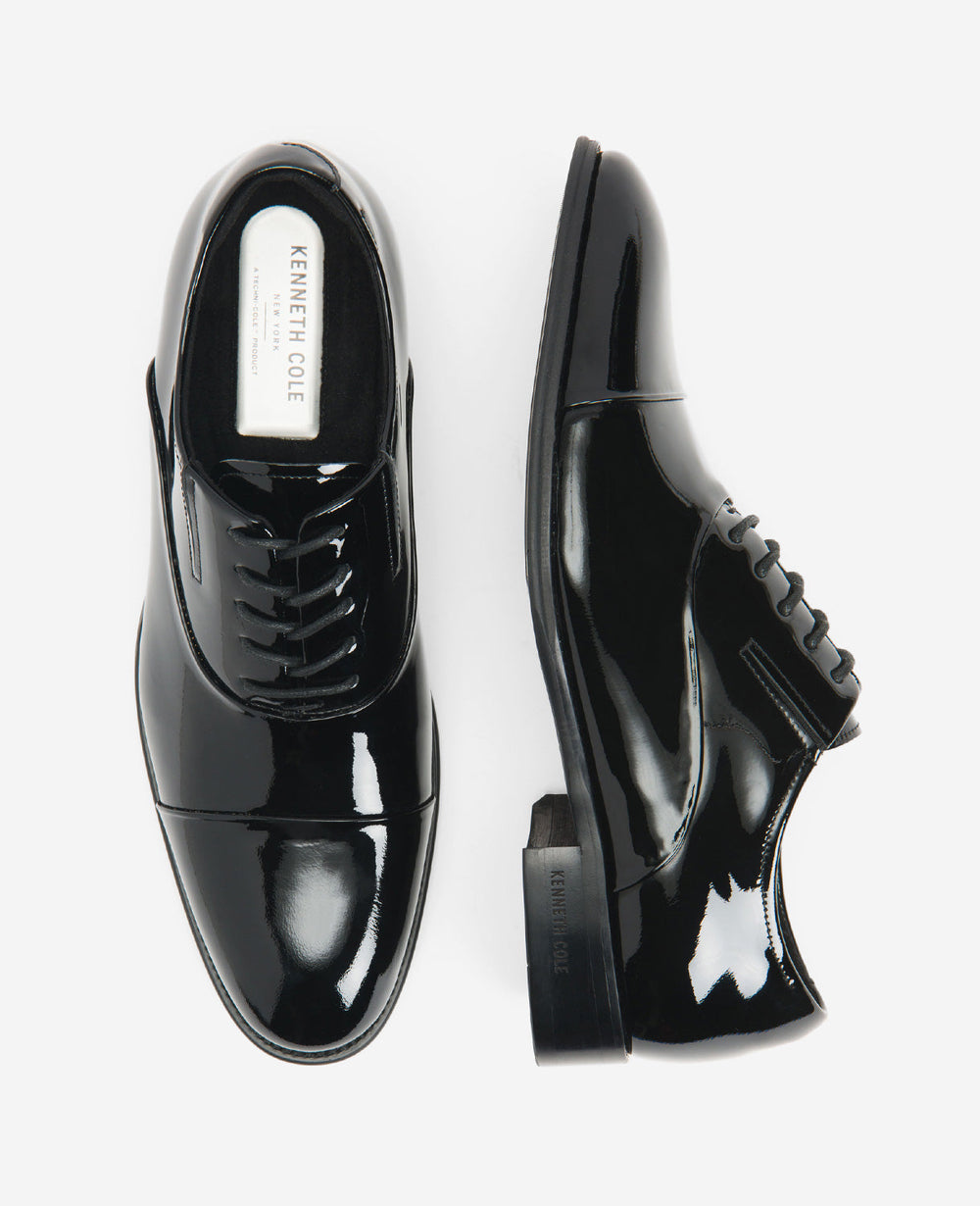 Site Exclusive! Tully Patent Leather Cap Toe Black