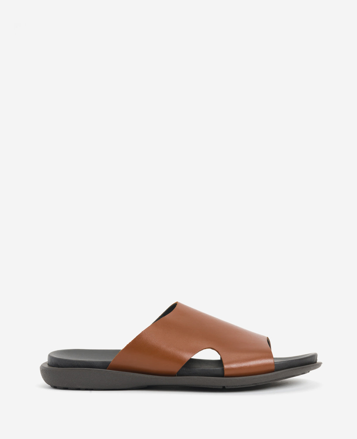 Sand-Y Beach Leather Slide Sandal Cognac