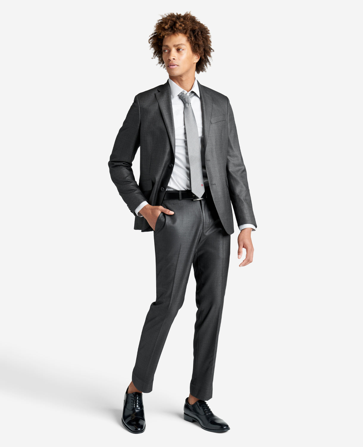 Slim Fit Sustainable Stretch Collar Solid Dress Shirt with TEK FIT Anchor