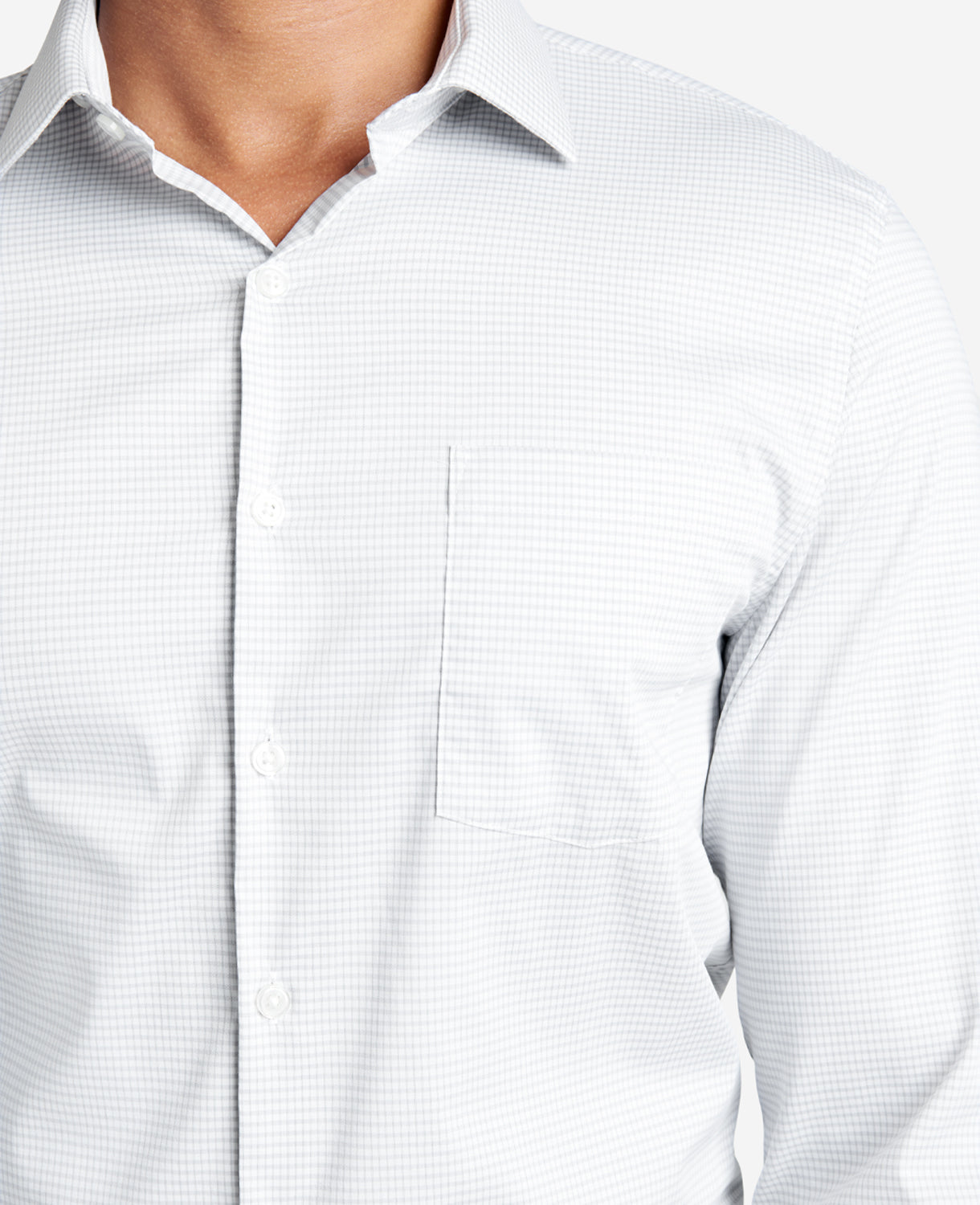 Slim Fit Sustainable Stretch Collar Solid Dress Shirt with TEK FIT Anchor