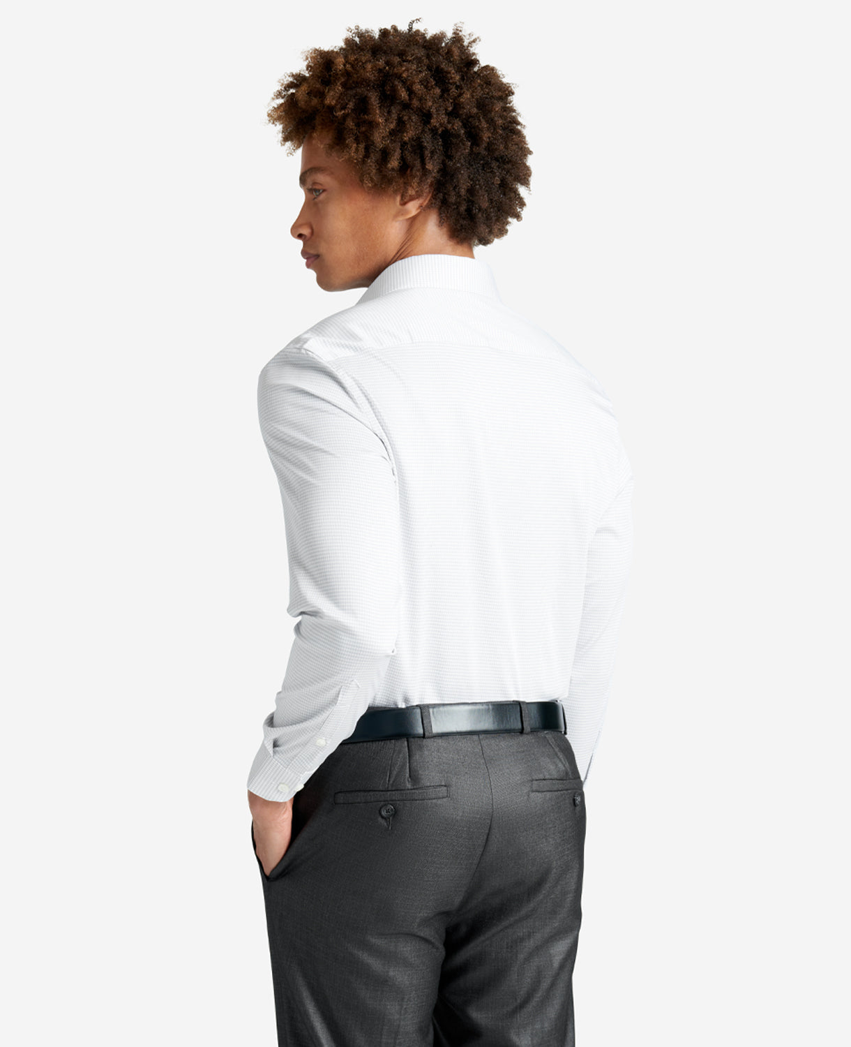 Slim Fit Sustainable Stretch Collar Solid Dress Shirt with TEK FIT Anchor