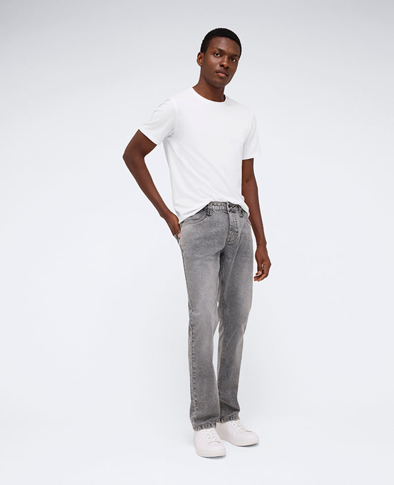 Slim-Fit Recycled Stretch Denim Jean Lehr - Acid Wash Grey