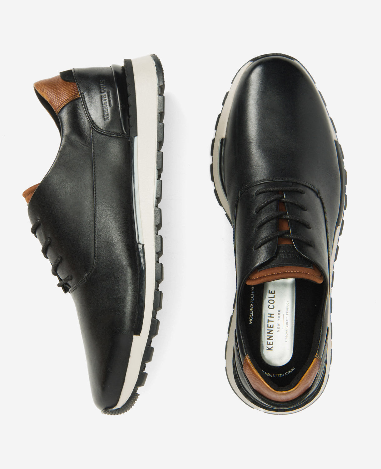 Kev Leather Lace-Up with TECHNI-COLE Black/Grey