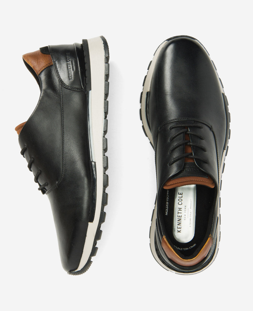 Kev Leather Lace-Up with TECHNI-COLE Black/Grey