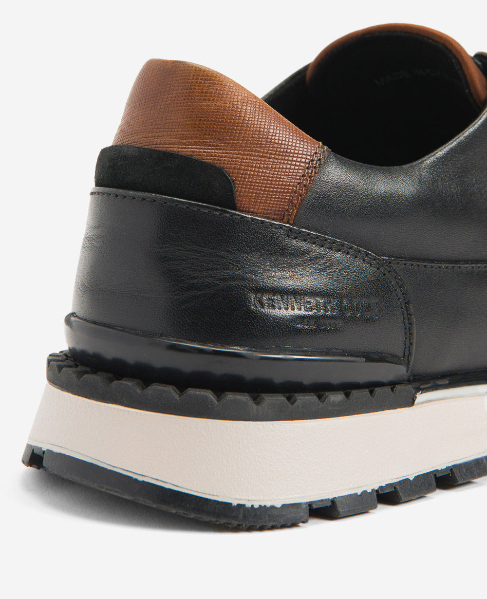 Kev Leather Lace-Up with TECHNI-COLE Black/Grey