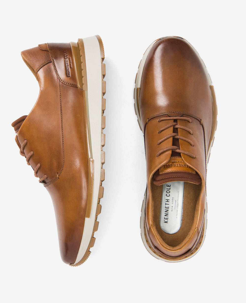Kev Leather Lace-Up with TECHNI-COLE Cognac