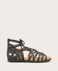 GENTLE SOULS - Break My Heart Gladiator Sandal Black Raffia