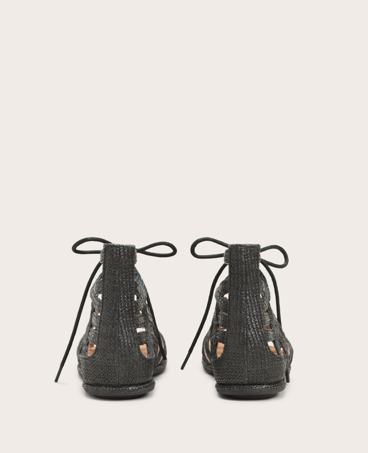 GENTLE SOULS - Break My Heart Gladiator Sandal Black Raffia