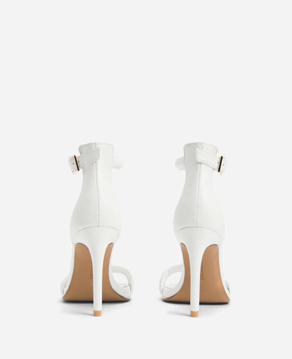 Brooke Bridal Ankle Strap Heeled Sandal Ivory
