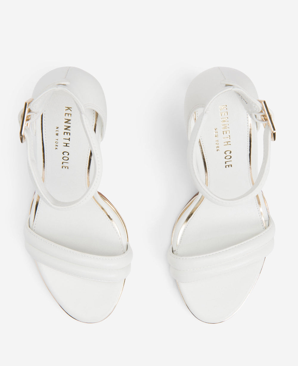 Brooke Bridal Ankle Strap Heeled Sandal Ivory