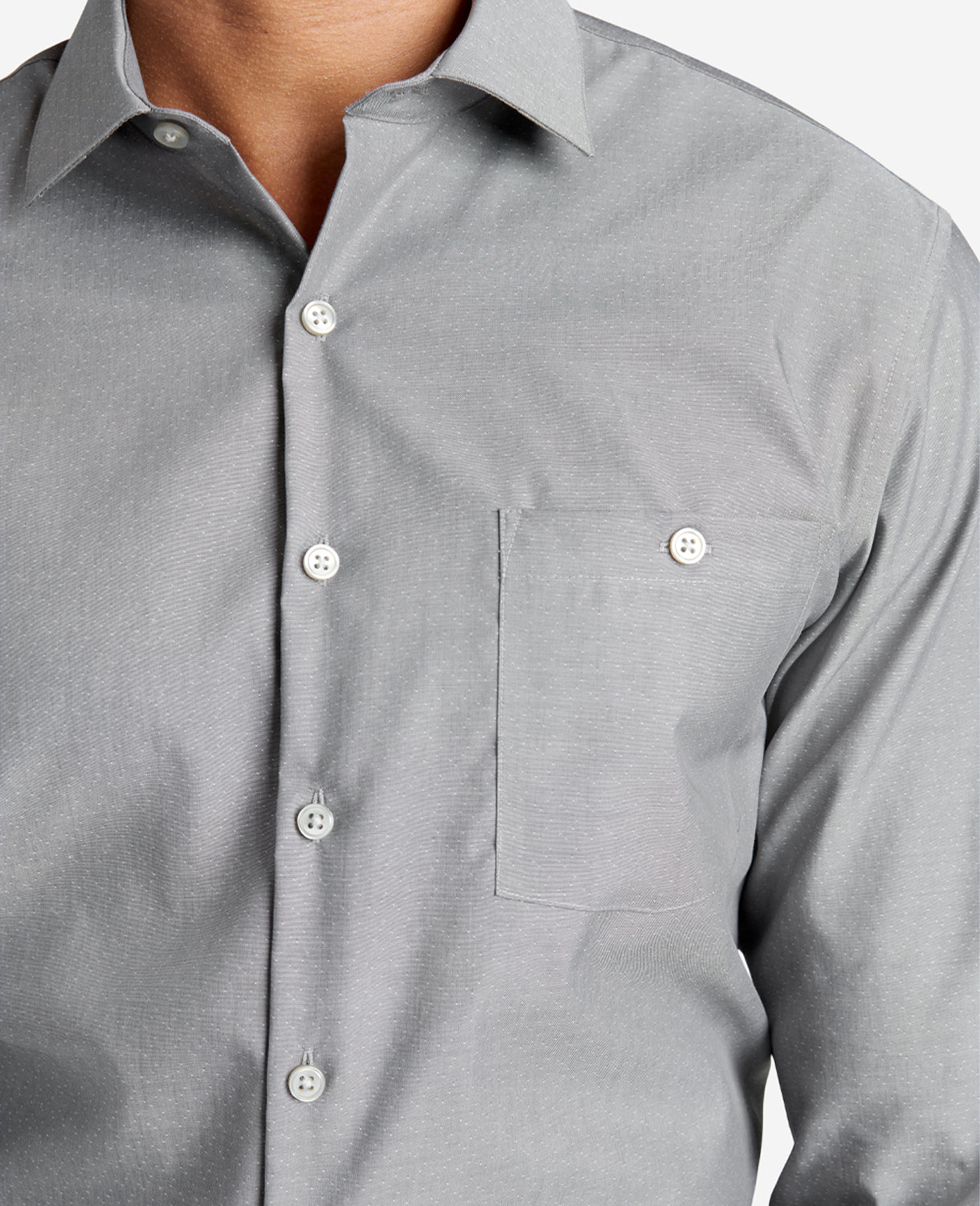 Slim-Fit Button-Down Stretch Dress Shirt with TEK FIT Eclipse