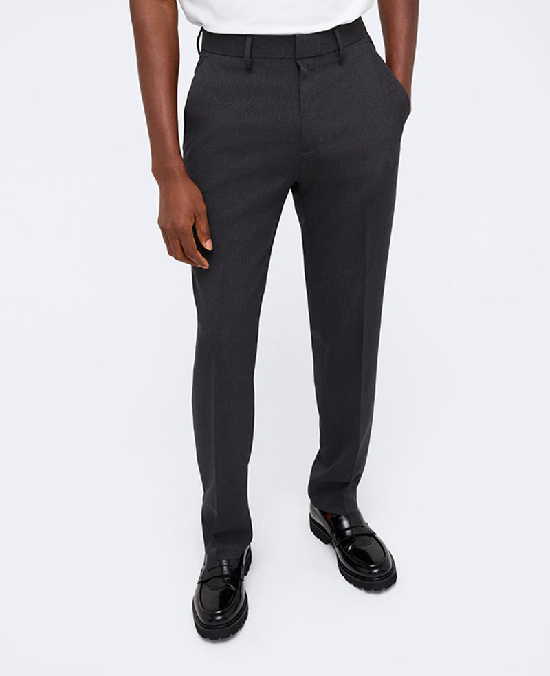Slim-Fit Tic Weave Dress Pant Charcoal