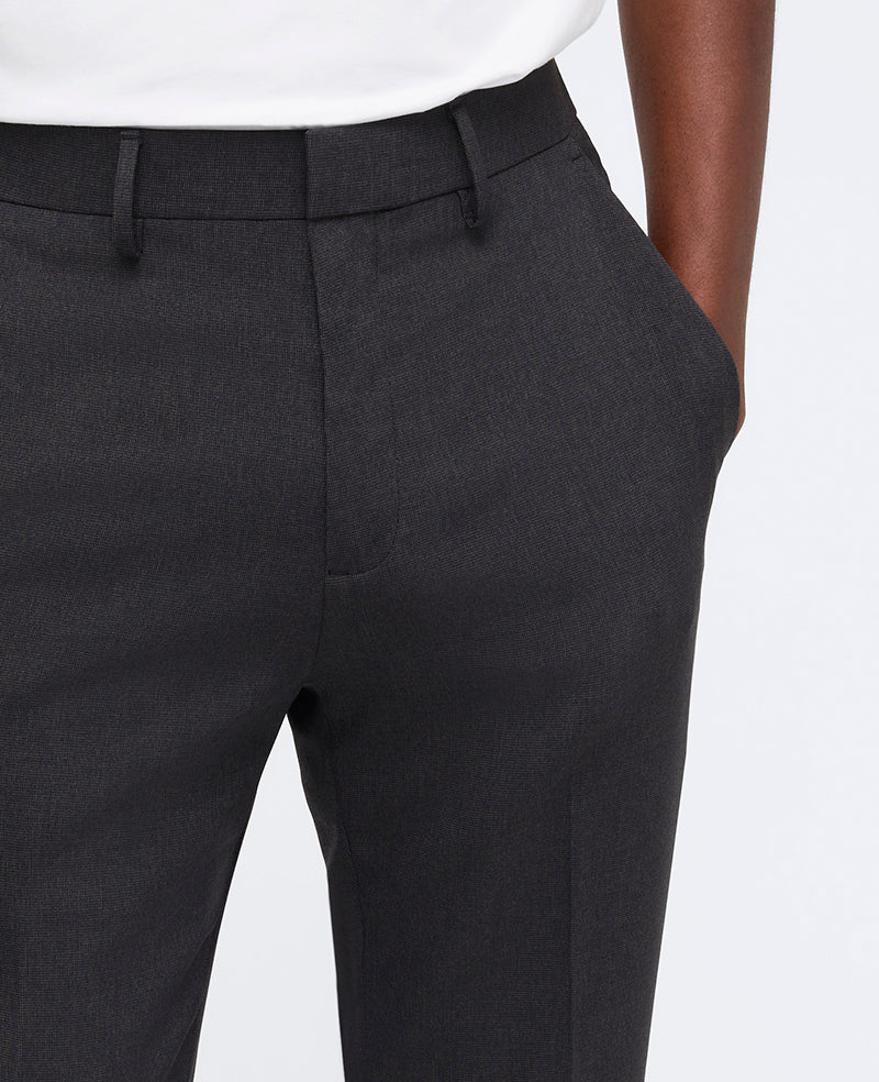 Slim-Fit Tic Weave Dress Pant Charcoal