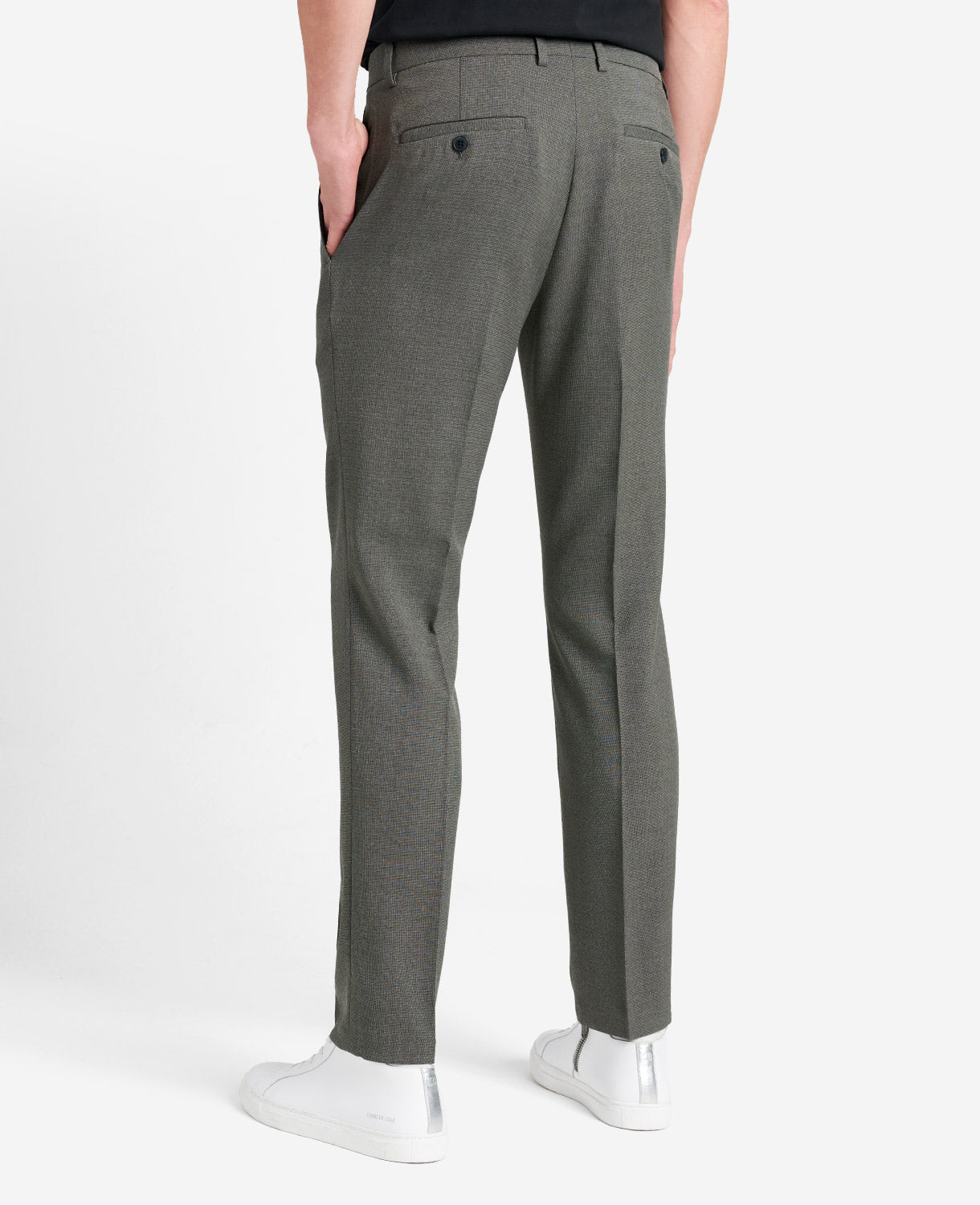 Slim-Fit Tic Weave Dress Pant Medium Grey