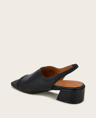 GENTLE SOULS - Penny Block Heel Slingback Sandal Black