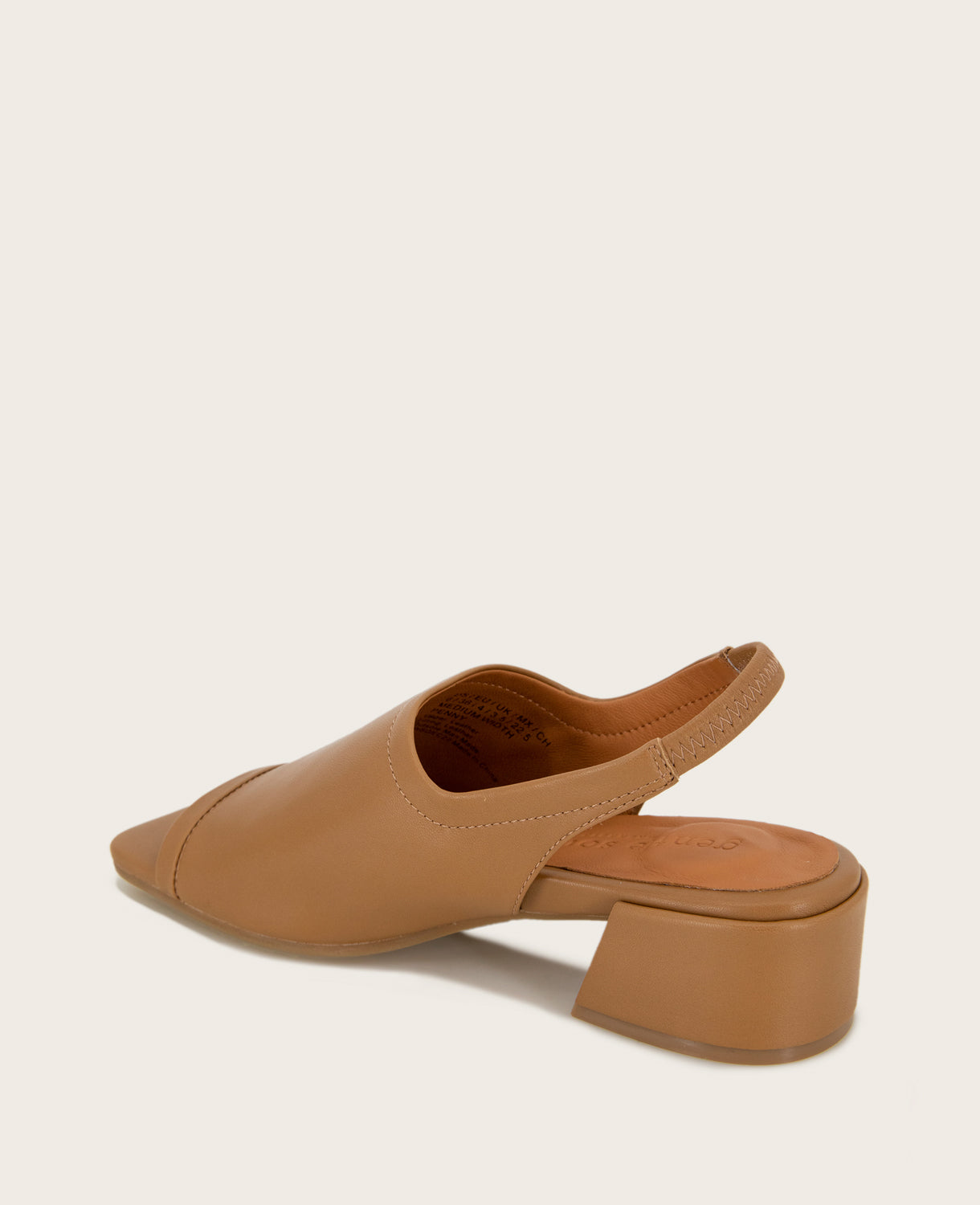 GENTLE SOULS - Penny Block Heel Slingback Sandal Camel