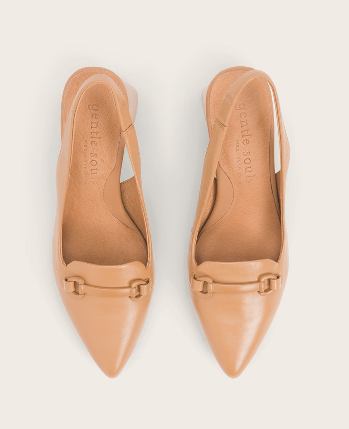 GENTLE SOULS - Dionne Leather Slingback Heel Camel