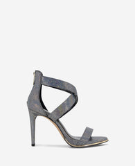 Brooke Cross Strap Heeled Sandal Black/Multi Micro