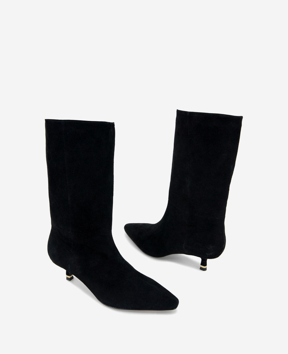 Meryl Suede Bootie Black Suede