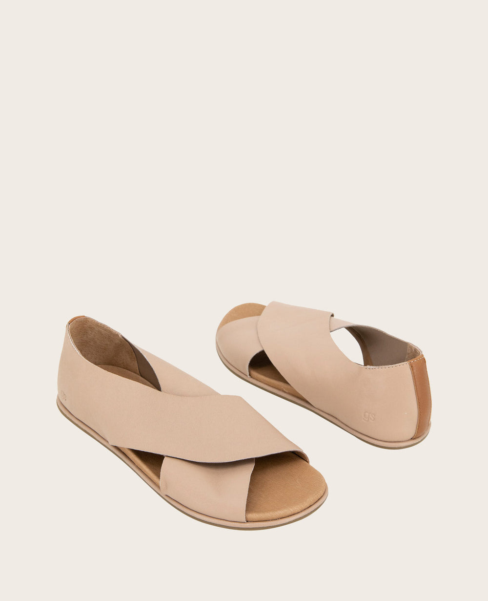 GENTLE SOULS - Laniey X-Band Leather Sandal Chai
