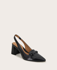 GENTLE SOULS - Dionne Leather Slingback Heel Black