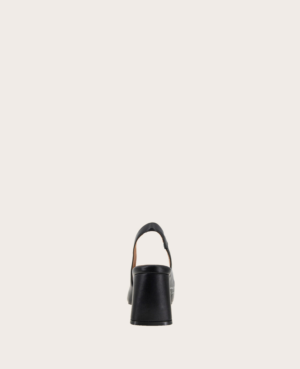 GENTLE SOULS - Dionne Leather Slingback Heel Black