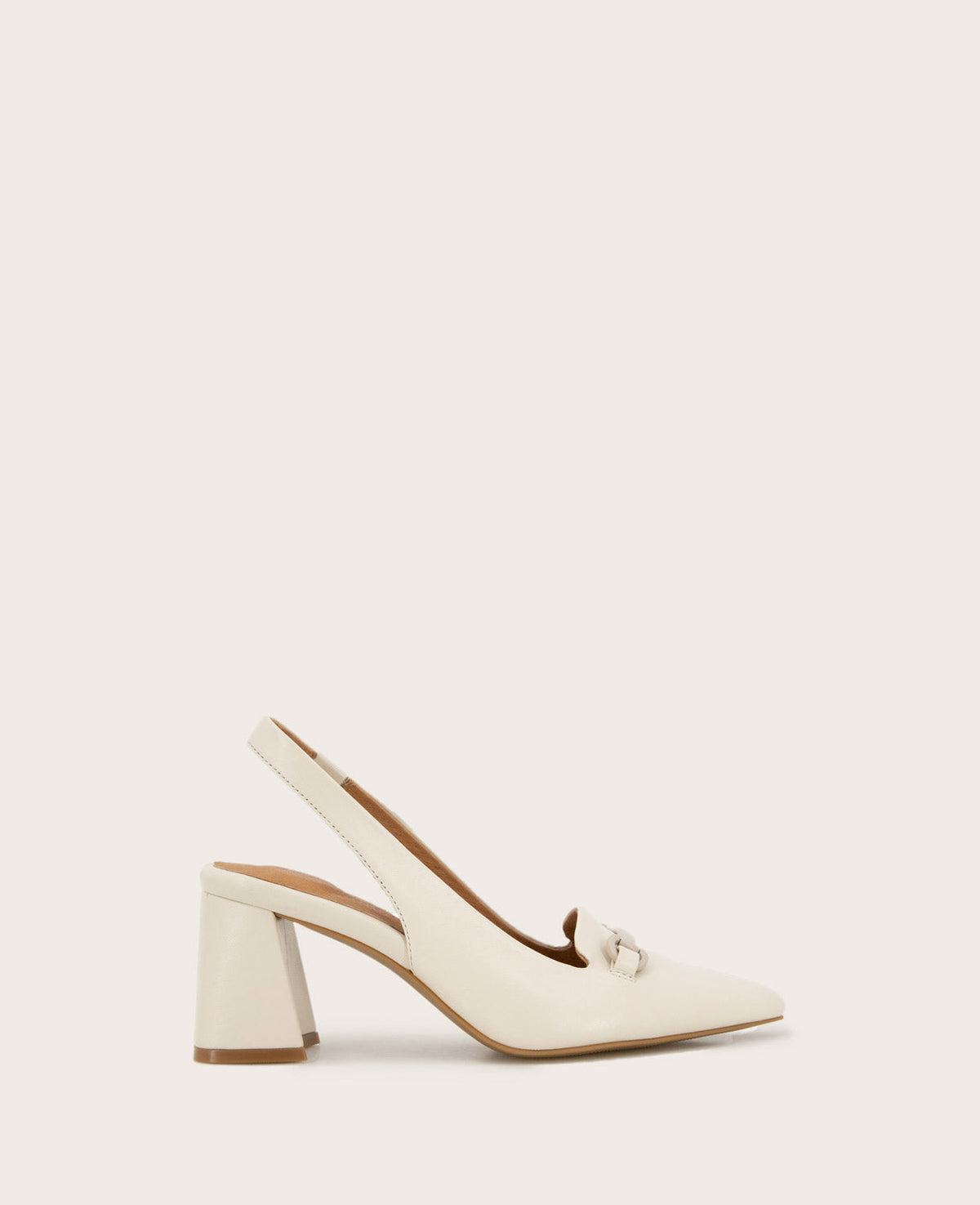 GENTLE SOULS - Dionne Leather Slingback Heel Stone