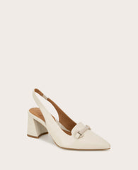 GENTLE SOULS - Dionne Leather Slingback Heel Stone