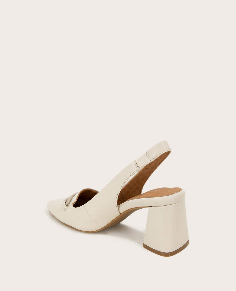 GENTLE SOULS - Dionne Leather Slingback Heel Stone