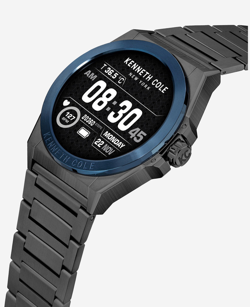 The Wellness Smartwatch 2.0 with Gunmetal Stainless Steel Bracelet Gunmetal