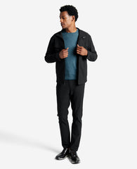 Crew Neck Sweater with Tipping Details Navy