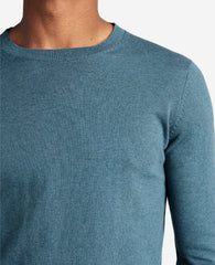 Crew Neck Sweater with Tipping Details Navy