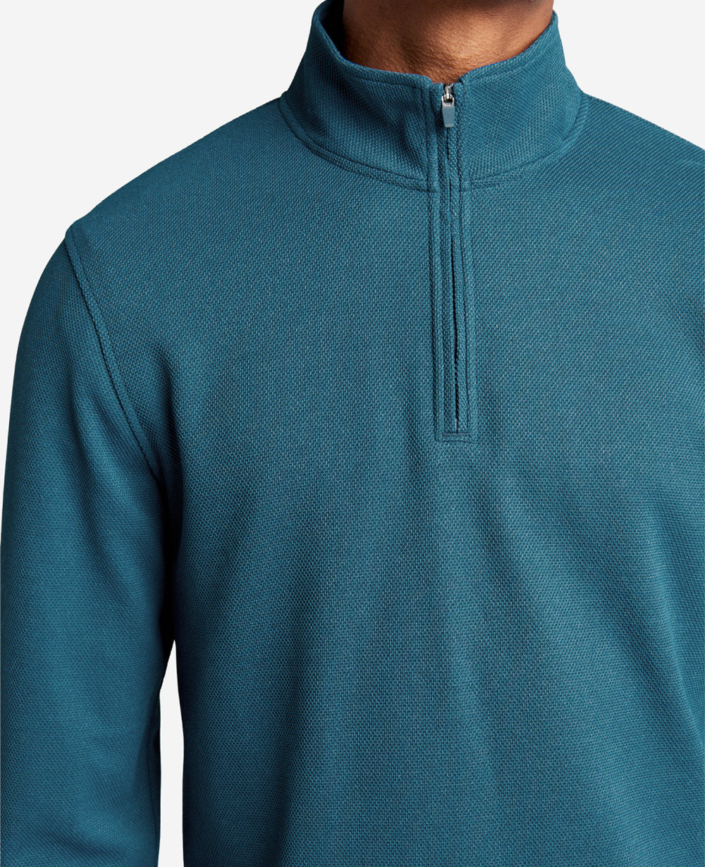 Kenneth Cole Sport Quarter-Zip Knit Pullover Medium Blue