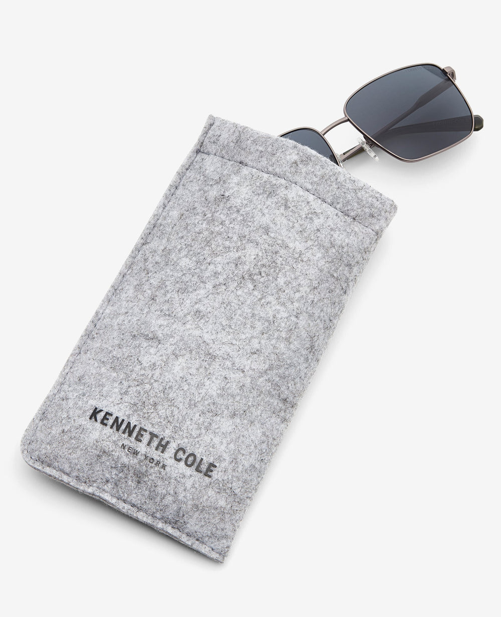 Square Titanium Sunglasses Gunmetal
