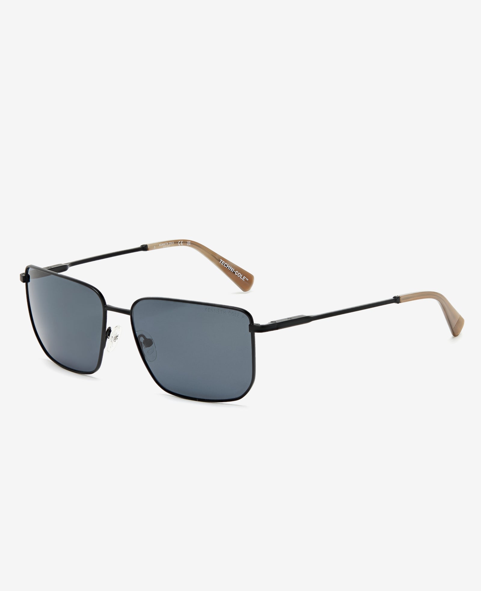 Square Titanium Sunglasses Black